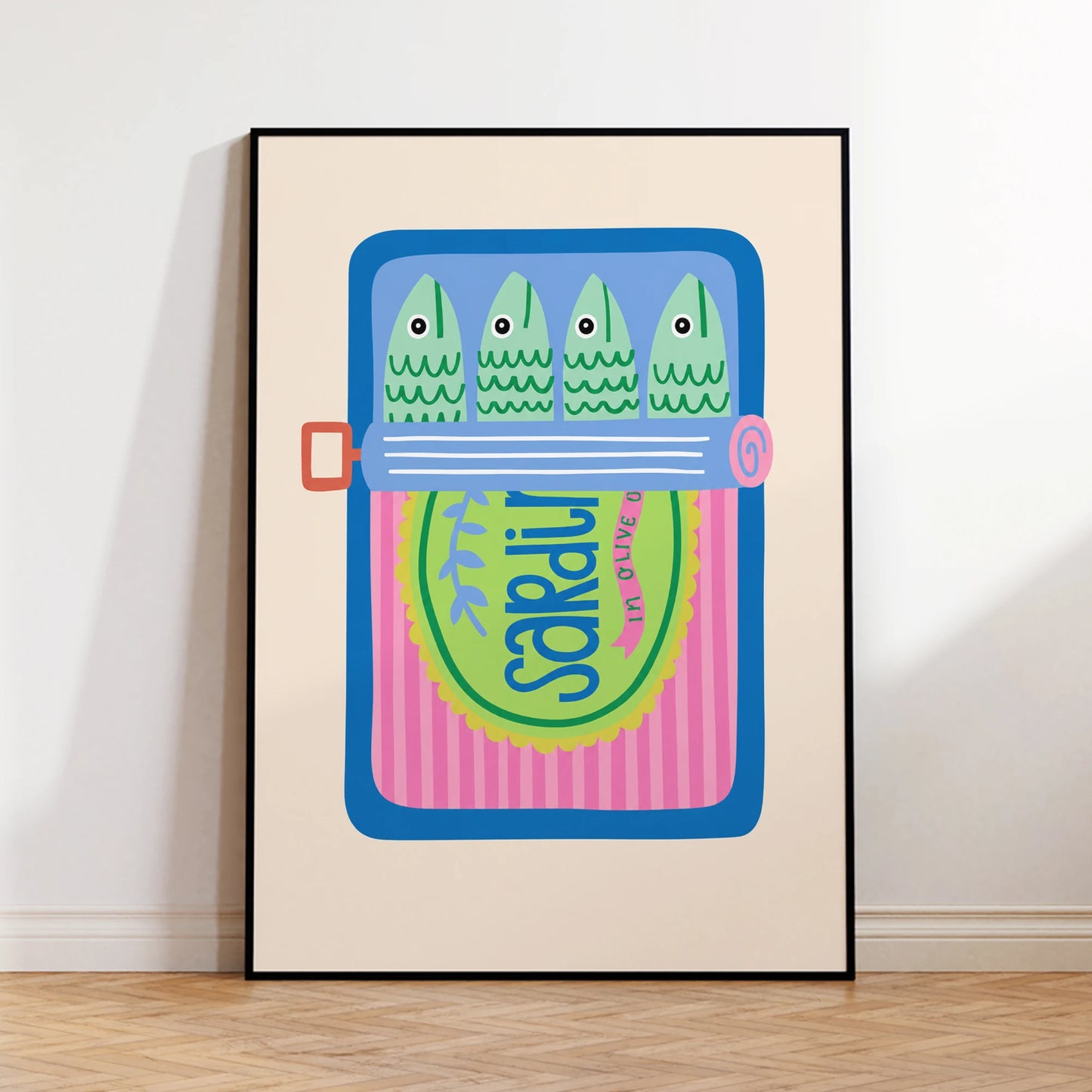 Japanese Sardine Can Canvas Wall Art Print | Modern Decor
