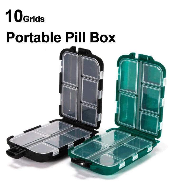 Portable Pill Organizer Medicine Holder Tablet Storage Drug Container Dispensers Case for Vitamins Fish Oils Pill Box Peaceful Pleasures Health and Wellness