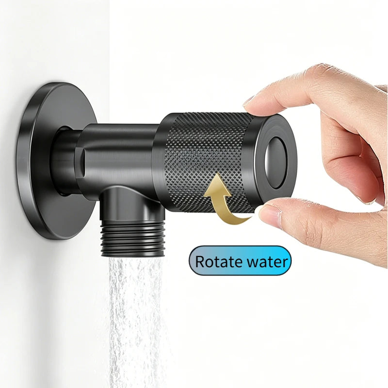 4 Points Faucet Inlet Valve G1/2 Brass Triangle Valve Heater Water Stop Valve Bathroom Toilet Washing Machine Universal Switch Peaceful Pleasures Health and Wellness