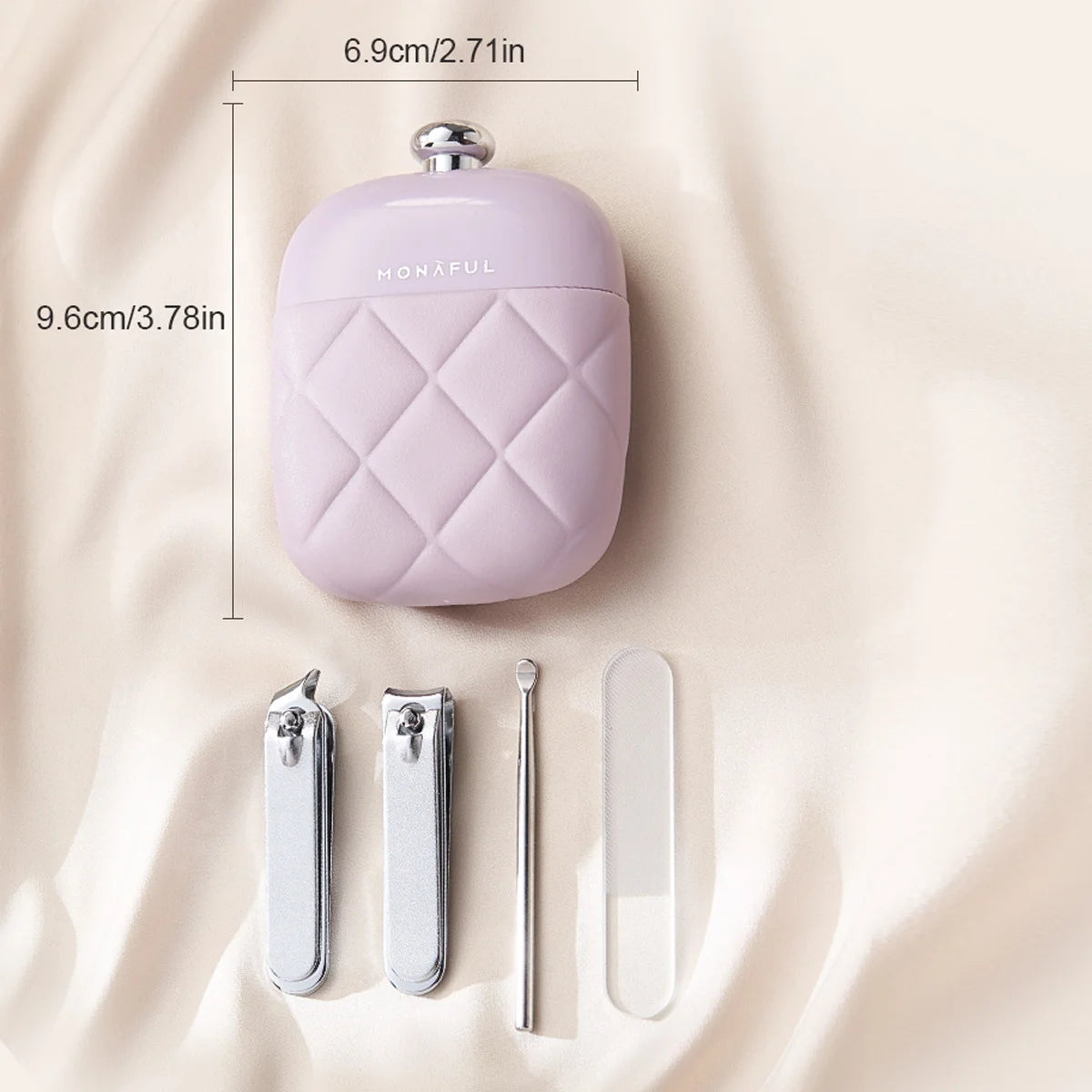 Nail clippers 4-piece home manicure portable file tool Stylish and beautiful nail clipper set Peaceful Pleasures Health and Wellness