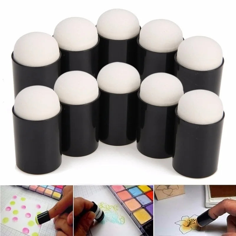 Finger Sponge Case Daubers Foam Apply Painting Ink Stamping Crayon