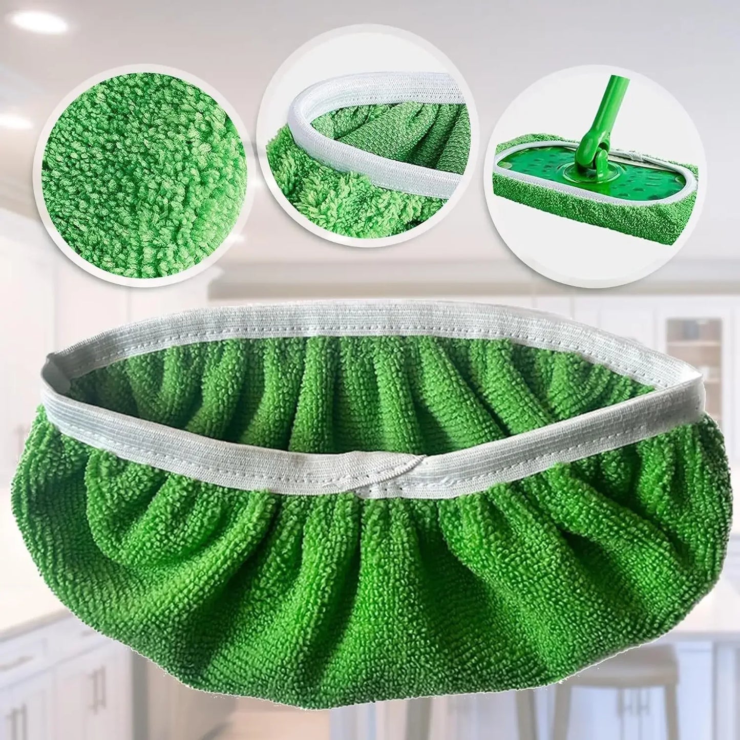 Reusable Microfiber Flat Mop Replacement Pads – 2 or 4 Pack