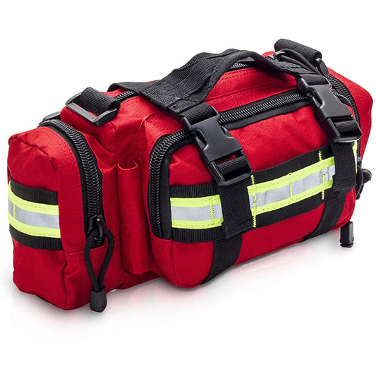 SAFETYMED First Responder Trauma First Aid Fanny Bag – Red First Aid Fanny Bag Peaceful Pleasures Health and Wellness Red