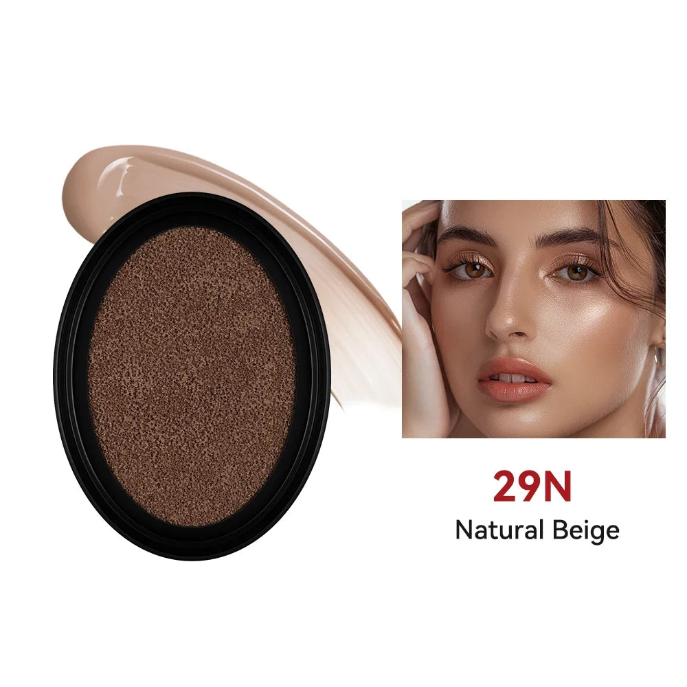 Waterproof Cushion Foundation Refill Semi-Matte Red Finish 72-Hour Wear Long-Lasting Buildable Coverage Sun Protection tirMakeup Peaceful Pleasures Health and Wellness 29N