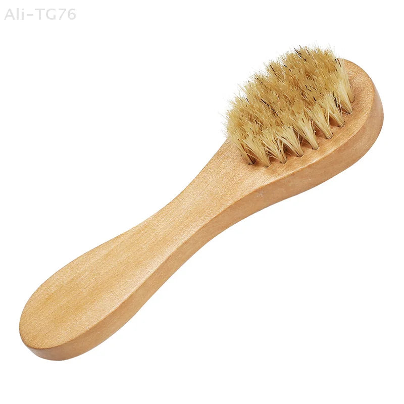 Natural Bristle Exfoliating Face Brush | Bamboo Scrubber