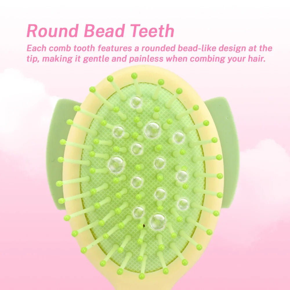 Mini Bow Air Cushion Hairbrush – Anti-Static Detangler Comb
