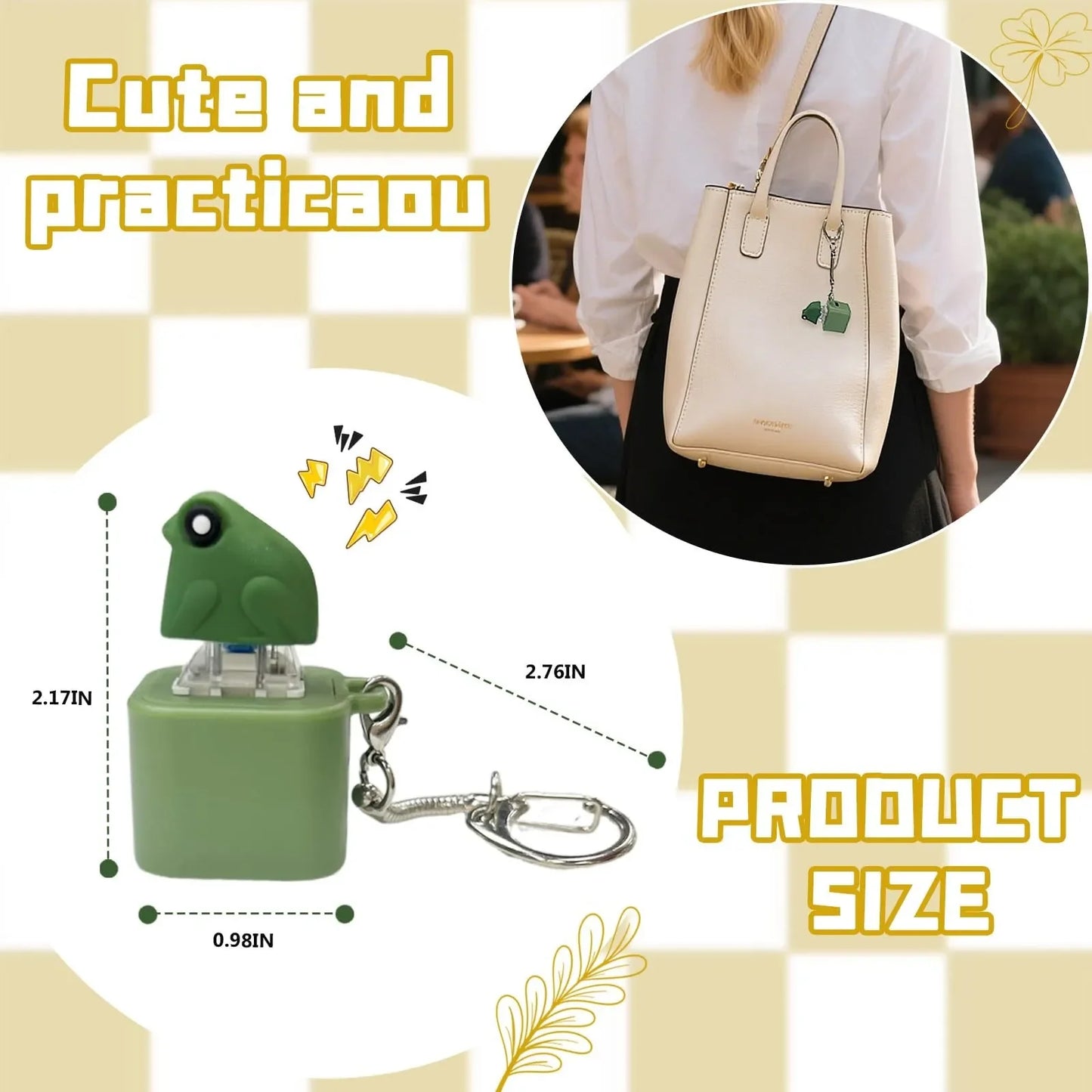 Croaking Frog Keychain LED Fidget Clicker – Stress Relief Gift