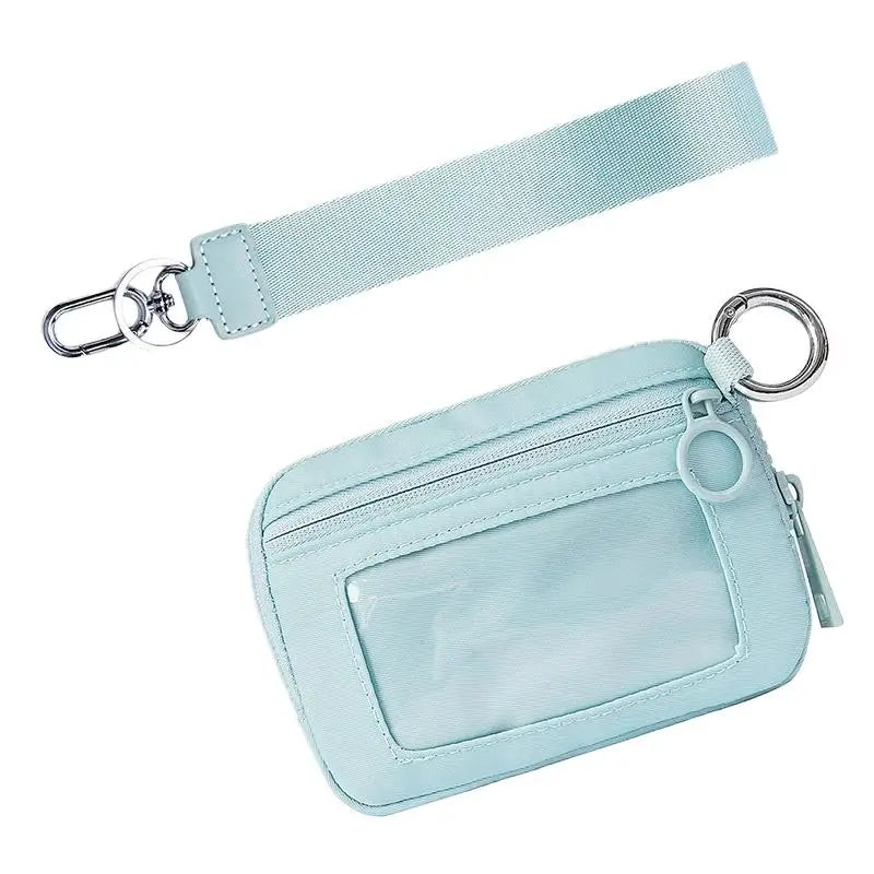 Women's Wristlet Zipper Wallet – Keychain Coin Purse & Card Holder