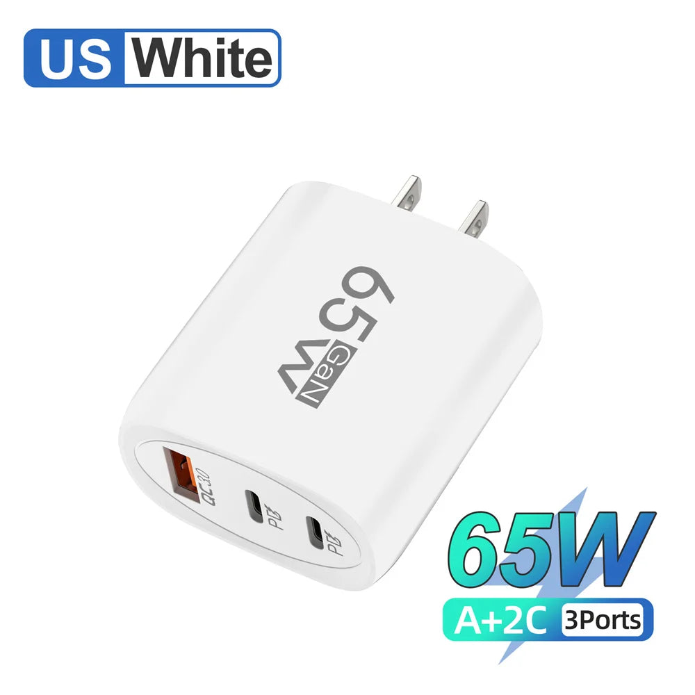 65W GaN USB-C Fast Charger | iPhone Samsung Xiaomi