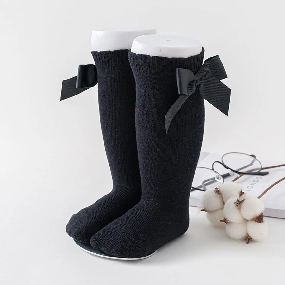 Girls Knee High Bowknot Socks | Toddler Kids Ages 0–6