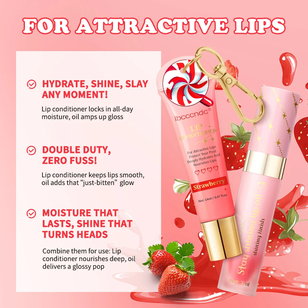 2PCS Lipstick Set Natural Lipgloss Lightweight Texture Long Lasting Hydration Deeply Moisturizing Lip Makeup Cosmetics Peaceful Pleasures Health and Wellness