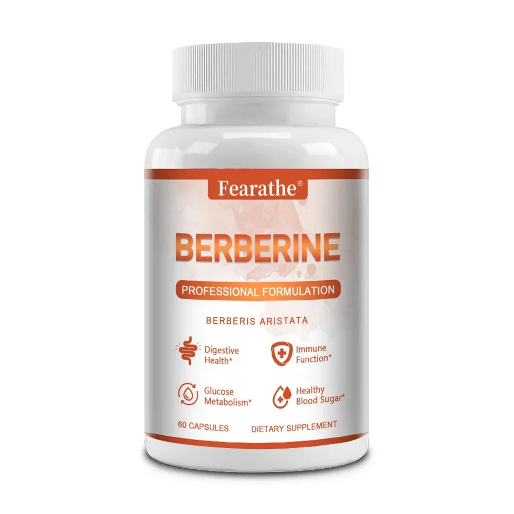 Premium Berberine - Supports Immune System, Weight Management, Digestive Health and GI Function Supplement, 120 Capsules Peaceful Pleasures Health and Wellness 60 count-1 bottle