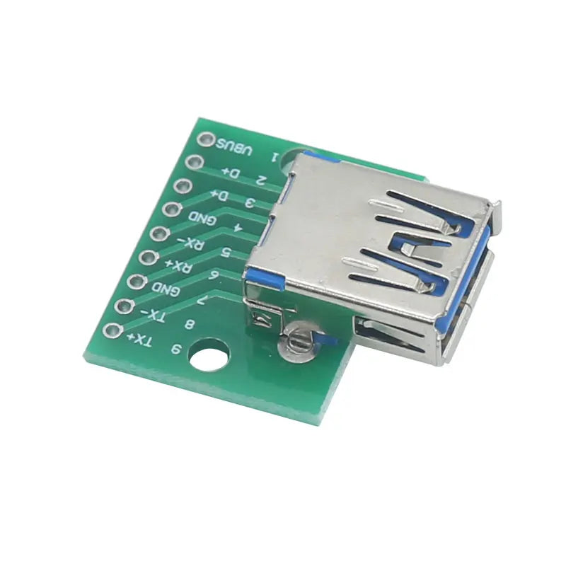 5Pcs USB Adapter PCB - DIY DIP Breadboard Modules - Type A (M / F) / B / Mini / Micro USB Connectors Peaceful Pleasures Health and Wellness USB 3.0 Female