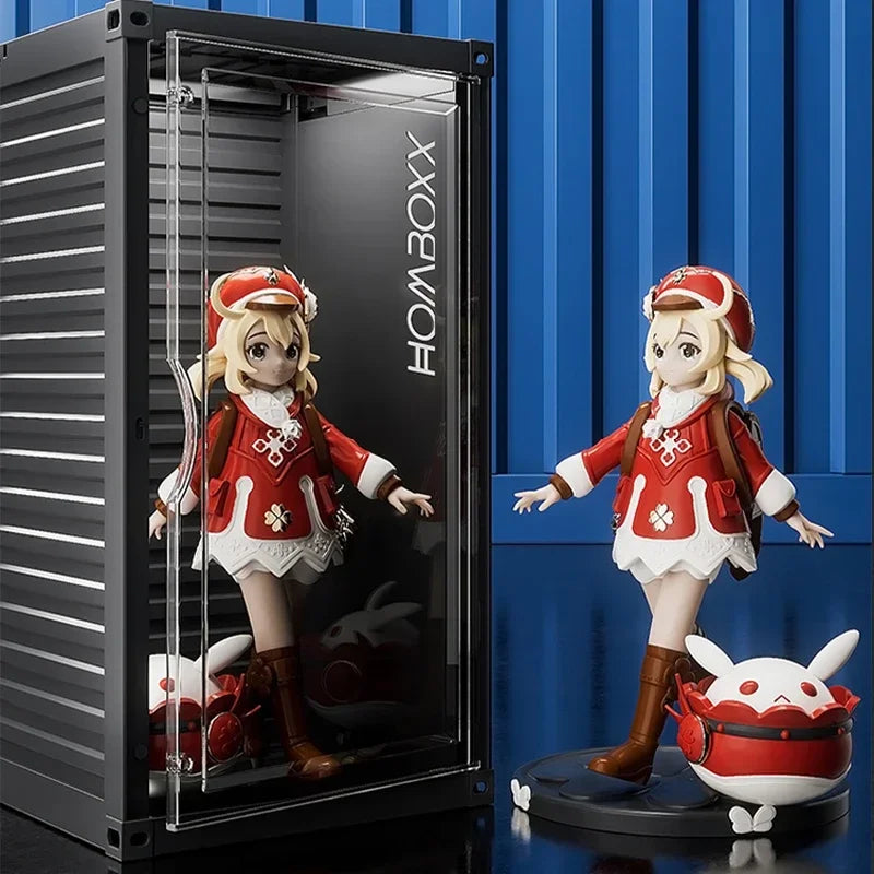 Sound-Activated LED Doll Display Box 35x17x19cm | Storage Case