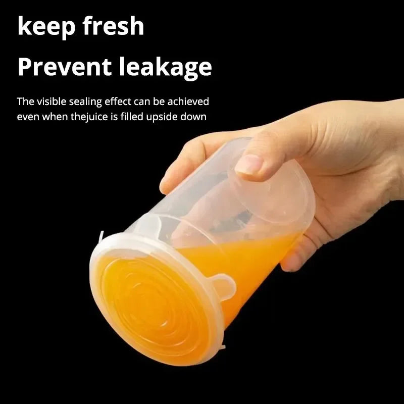 Adjustable Elastic Silicone Lid For Kitchen Accessory Food Storage Container Sealing Food Packaging Lid Accessories. Home Cover Peaceful Pleasures Health and Wellness