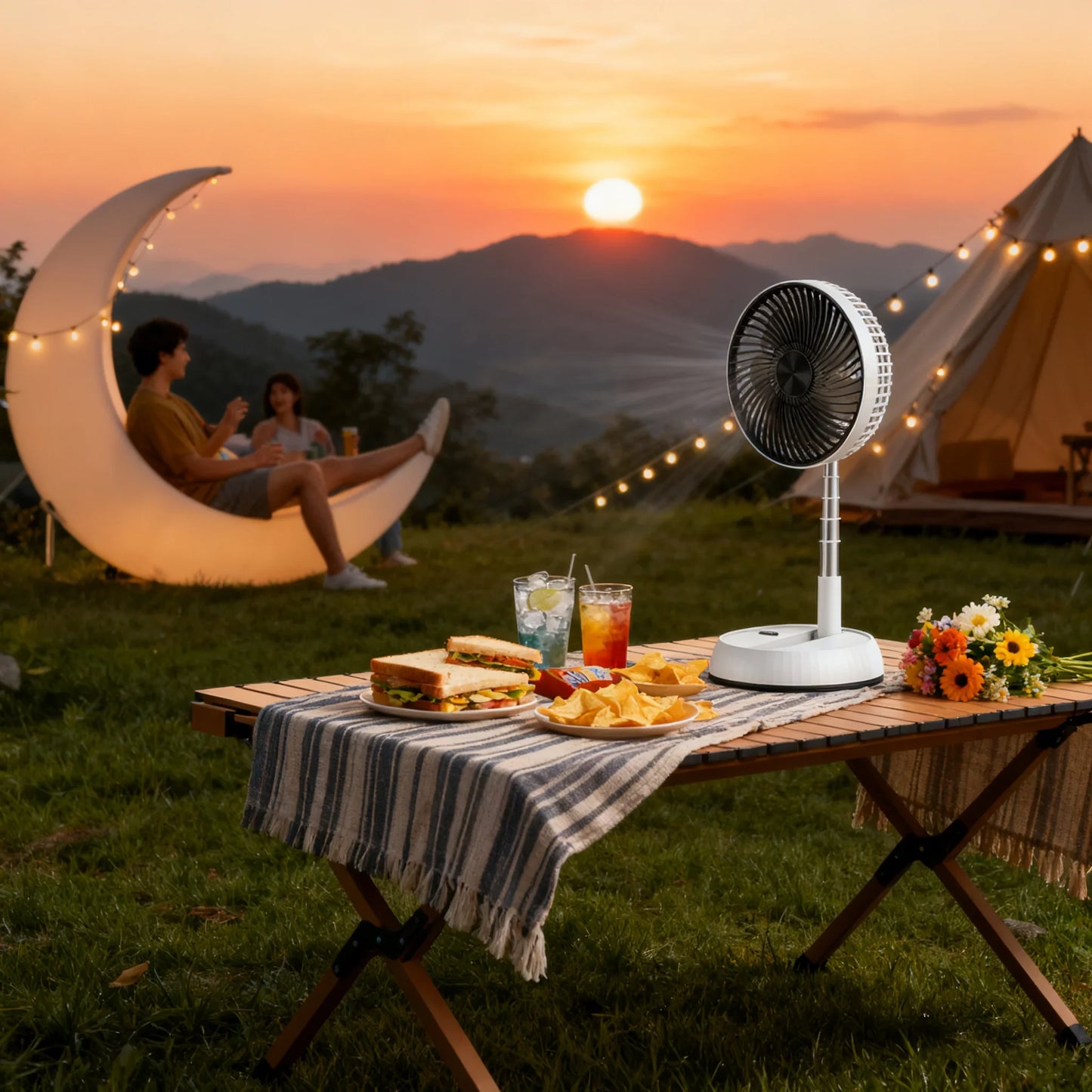 5400mAh Rechargeable Tower Fan | Remote, Timer, Oscillating
