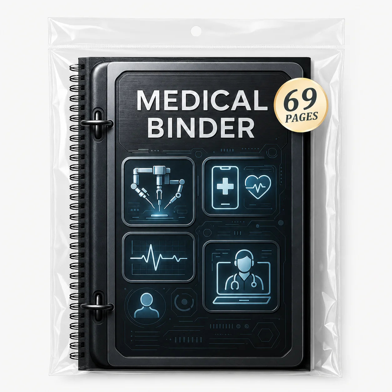 All-in-one Medical Organizer 69 Pages Keep All Important Health