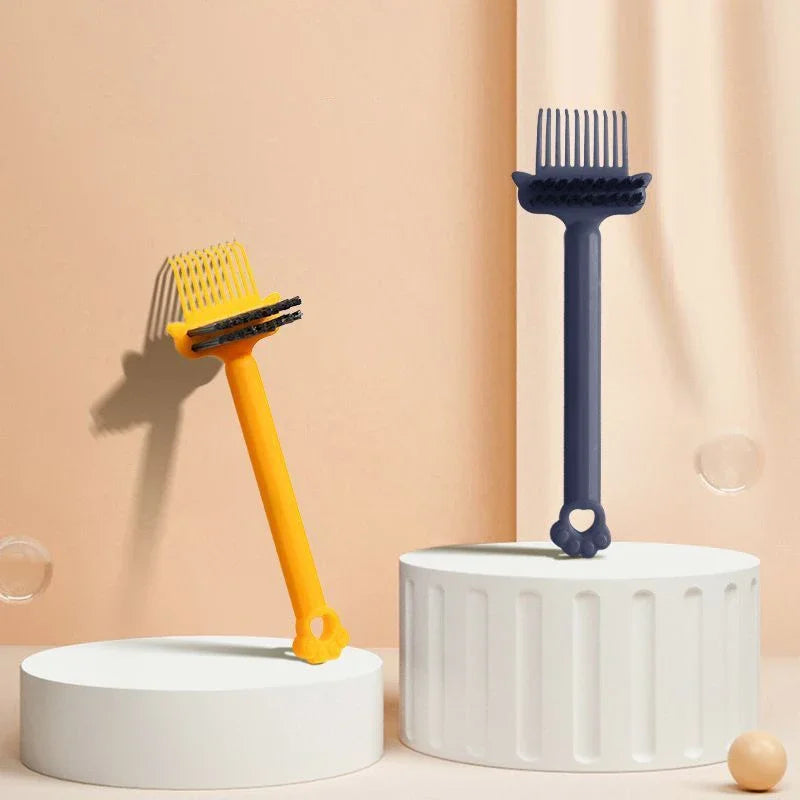 2-in-1 Hairbrush Cleaner Rake Tool – Comb & Brush Cleaning