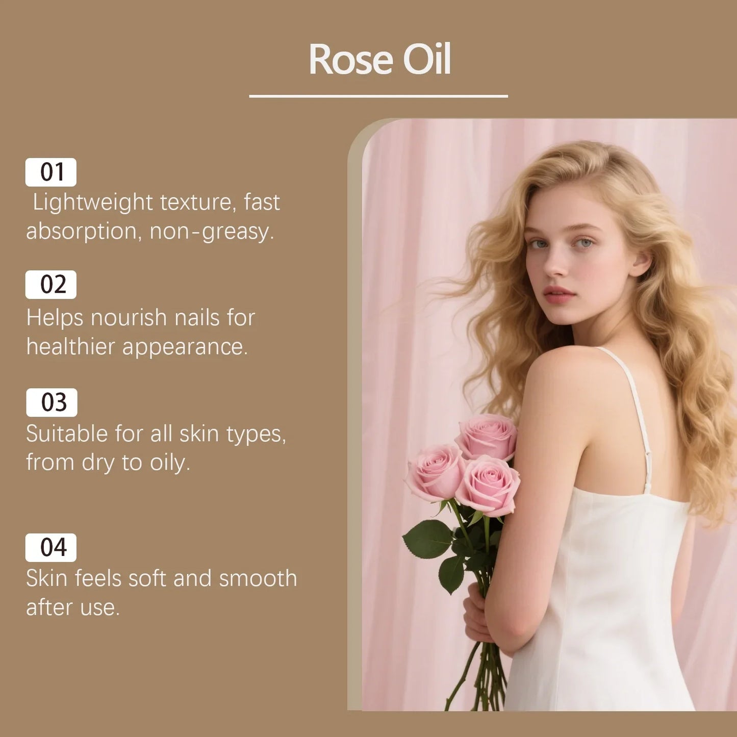 HOEGOA Rose Oil Face Serum – Anti-Aging & Brightening 100ml
