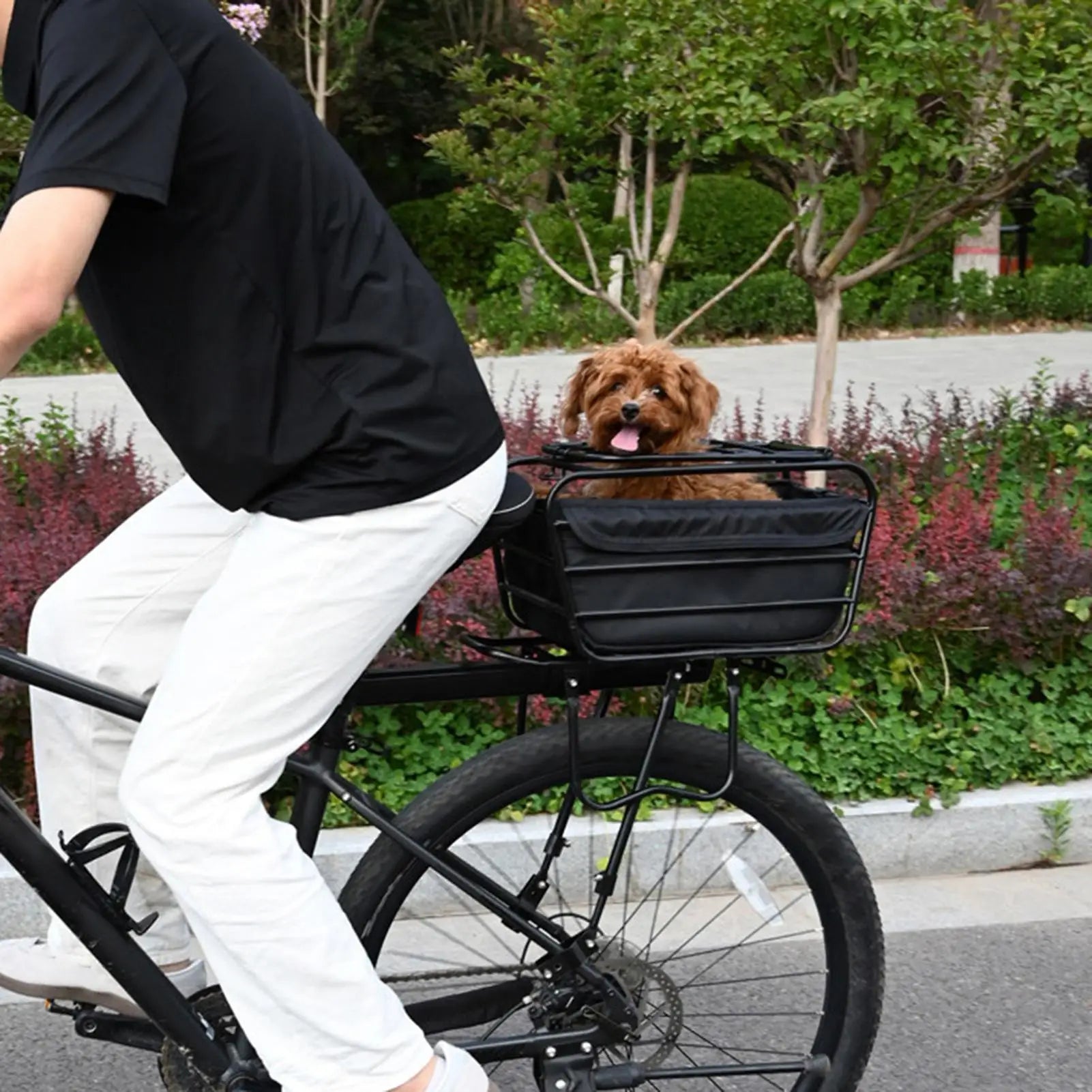 Heavy Duty Bike Rear Basket | Pet Carrier & Cargo Case Bike Rear Basket Peaceful Pleasures Health and Wellness