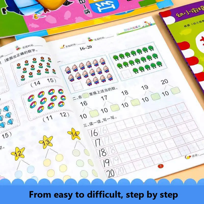 Handwritten Arithmetic Exercise Books Learning Mathematics Workbook
