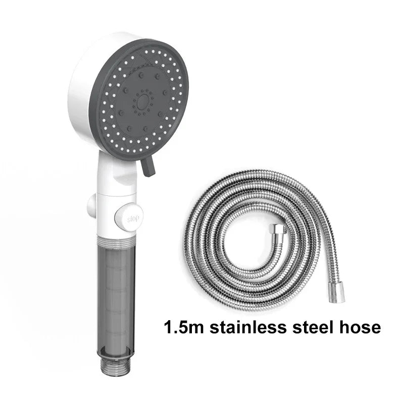 10-Spray High-Pressure Water-Saving Handheld Shower Head
