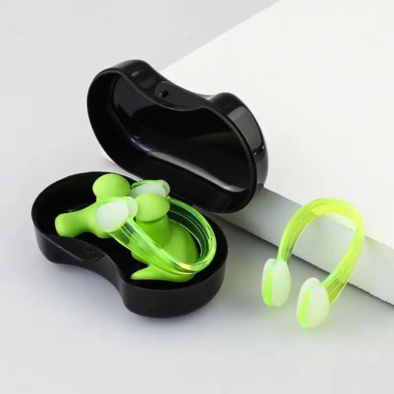 Swimming Earplugs & Nose Clip Set, Silicone Waterproof Noise-Reducing Sleep Plungers, Swimming Accessories for Adults & Kids Peaceful Pleasures Health and Wellness green