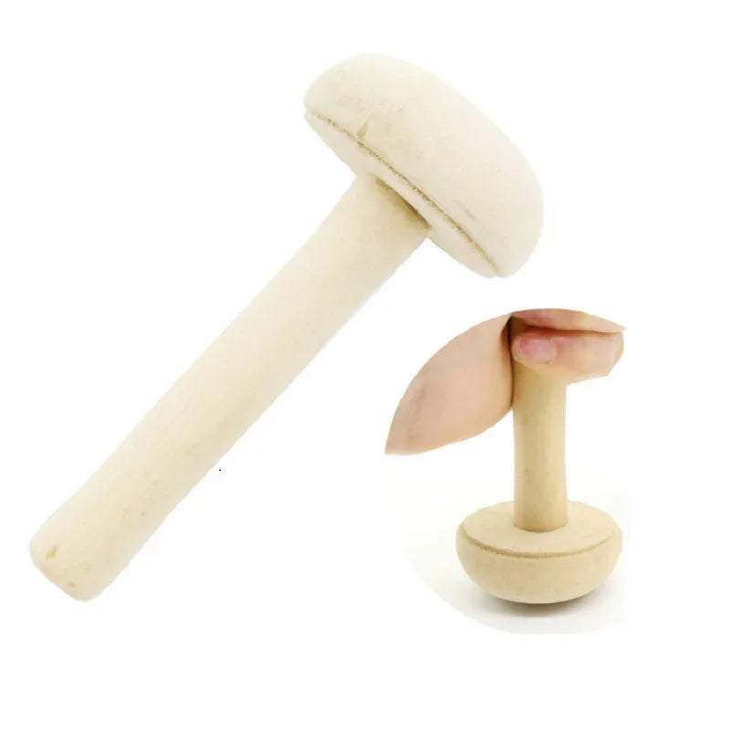 Wooden Mushroom Roller – Printmaking & Ink Rubbing Art Tool
