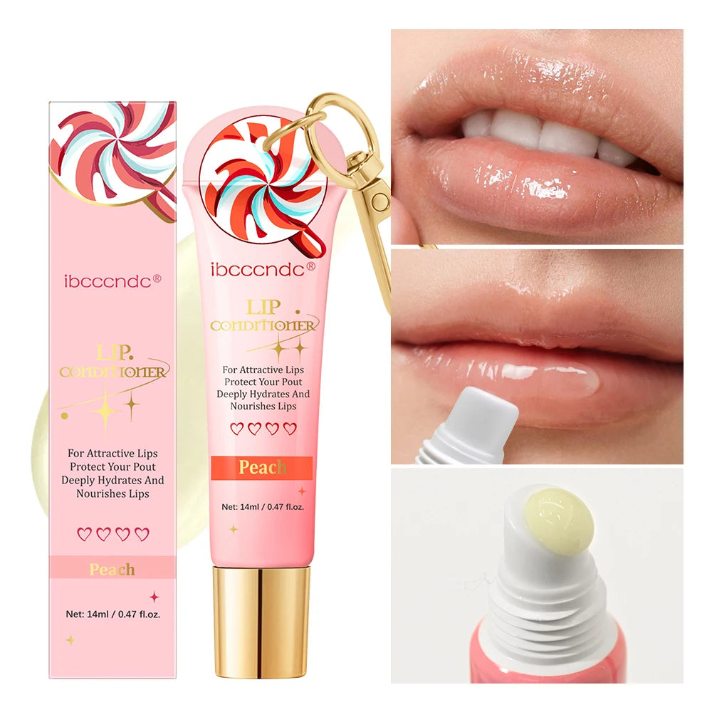 Bad Babe Lip Combo Peach and Clear Lip Gloss Combo with A Keychain Long Lasting Moisturizing Nourish Hydration Plumper Set Peaceful Pleasures Health and Wellness