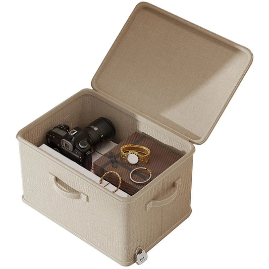 Lockable Foldable Storage Box with Combination Lock | Wardrobe Lockable Storage Box Peaceful Pleasures Health and Wellness