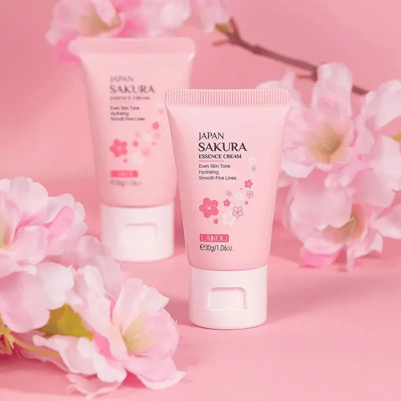 Sakura Whitening Face Cream Wrinkle Remover Fade Fine Lines Serum Firm Lift Shrink Pores Moisturizing Brighten Smooth Skin Care Peaceful Pleasures Health and Wellness