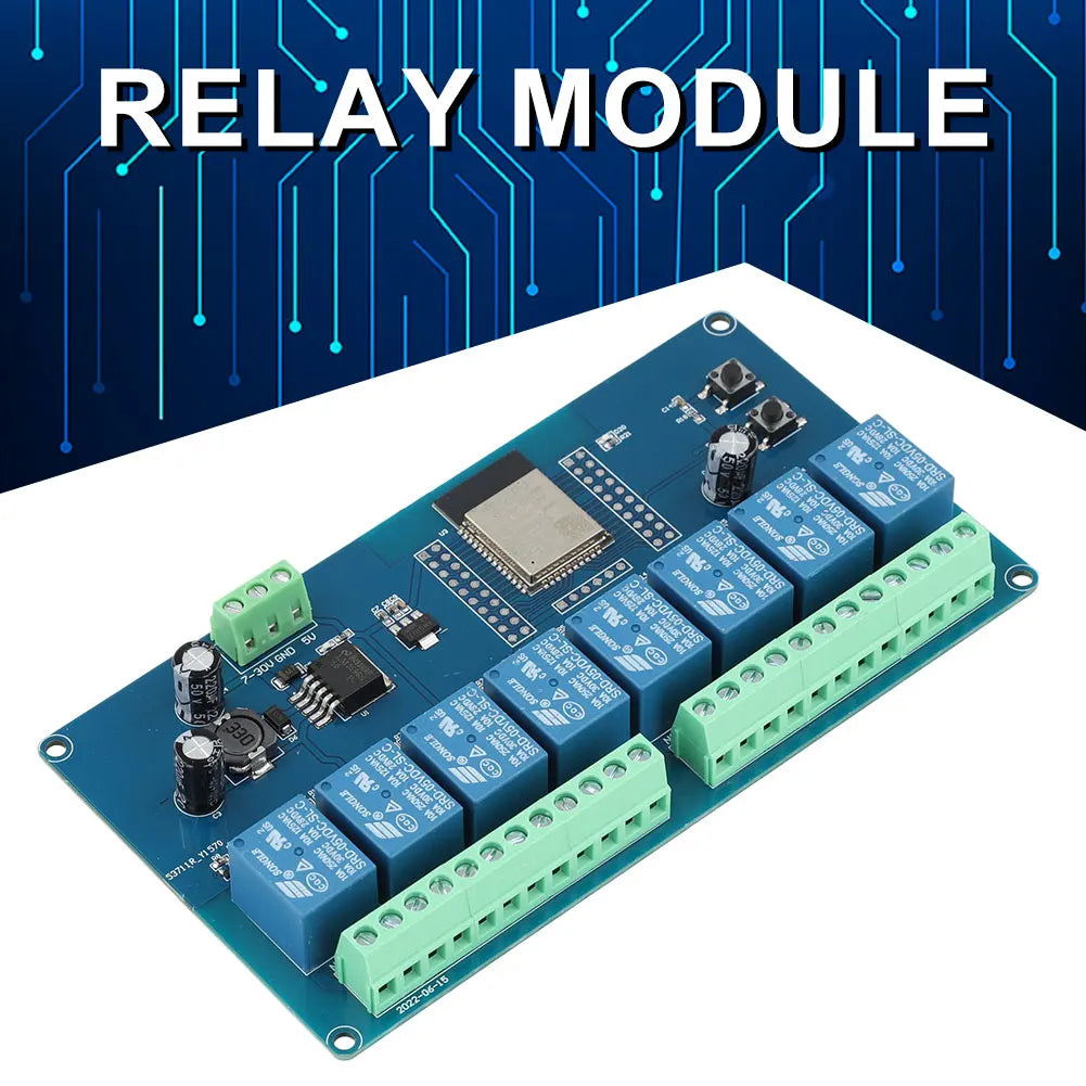 ESP32 1/2/8 Channel Power Supply Module DC 5-30/60V WIFI Bluetooth-compatible BLE Relay Module Secondary Development Board Peaceful Pleasures Health and Wellness