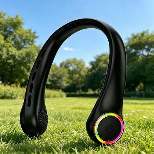 Portable Neck Fan 360° Cooling 4000mAh USB Rechargeable Wearable Fan for Travel, Birthday Gifts for Men Women Mom and Dad Peaceful Pleasures Health and Wellness