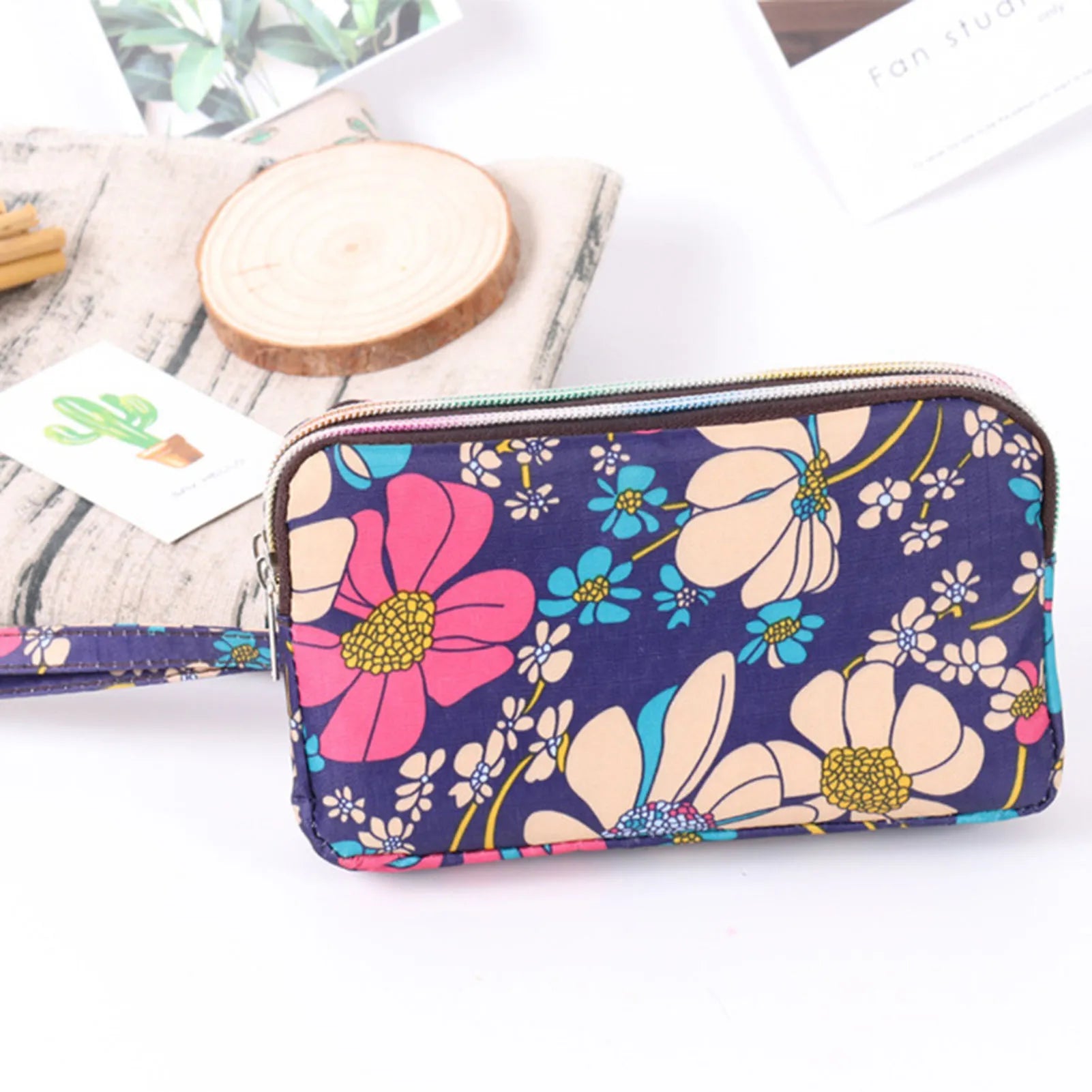 Clutch Purses for Women Large Capacity Purse with Portable Wristlet for Traveling Shopping Business Peaceful Pleasures Health and Wellness