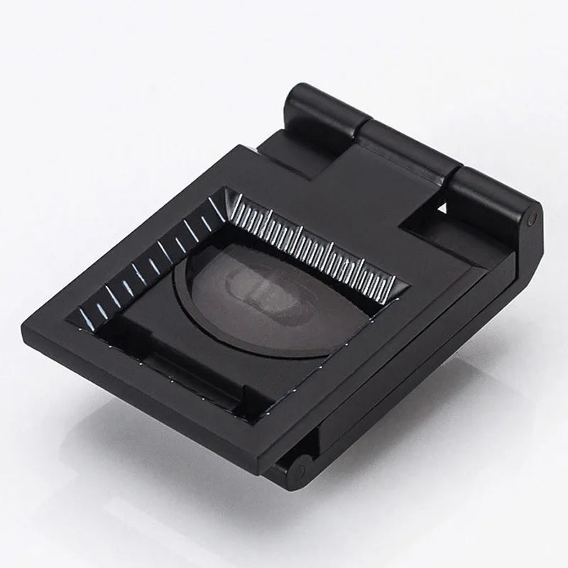 10X Foldable Magnifier All Metal Two Led Light Illumination Cloth Mirror Printing Paper Dot Textile Scale Magnifying Glass Peaceful Pleasures Health and Wellness