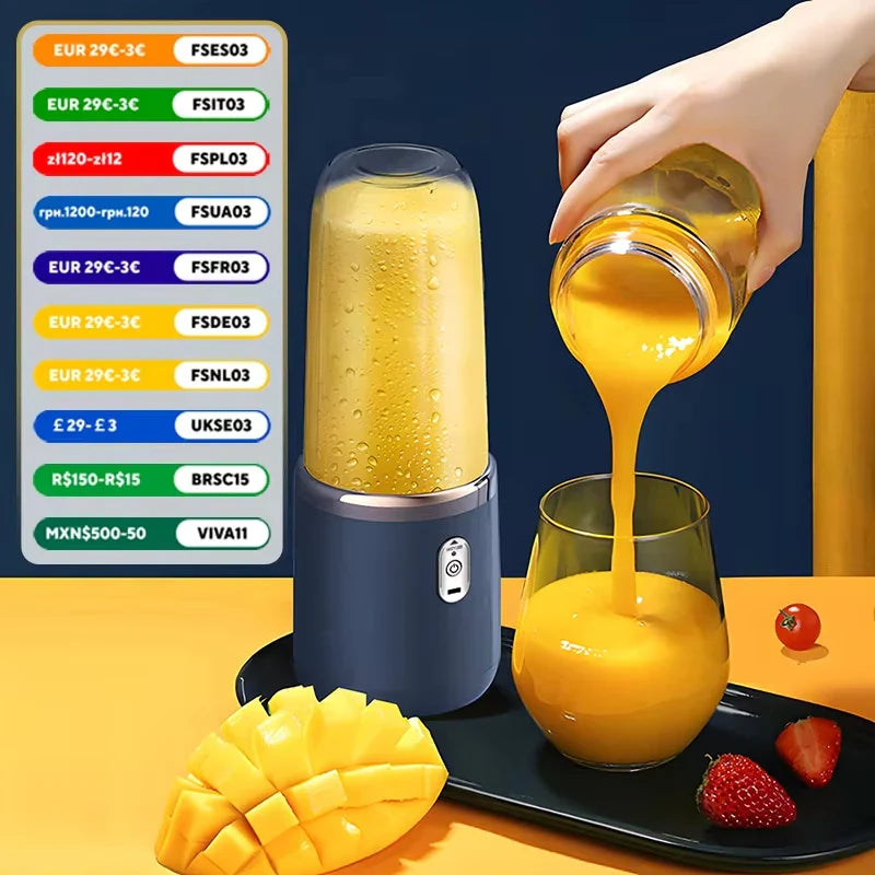 Portable USB Mini Juicer Blender Cup – Travel Smoothie Maker