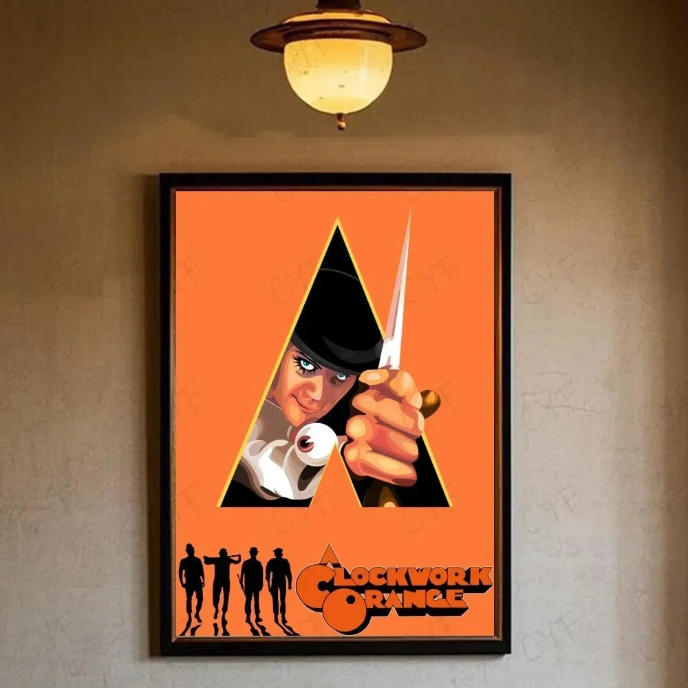 A Clockwork Orange Retro Movie Canvas Wall Art Poster | Unframed