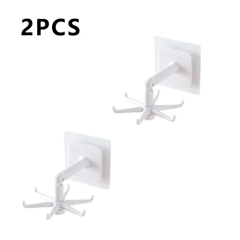 Rotating 7-Claw Hook Organizer – Kitchen & Bathroom Storage