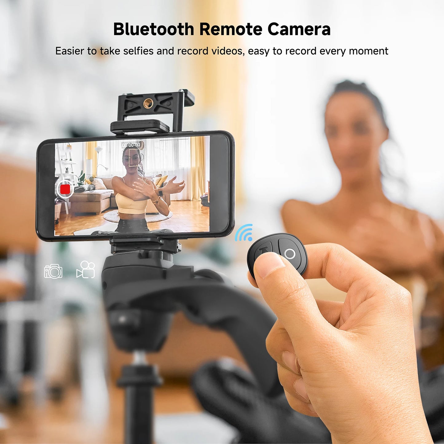 Bluetooth Scrolling Ring Remote for TikTok, Kindle & Camera