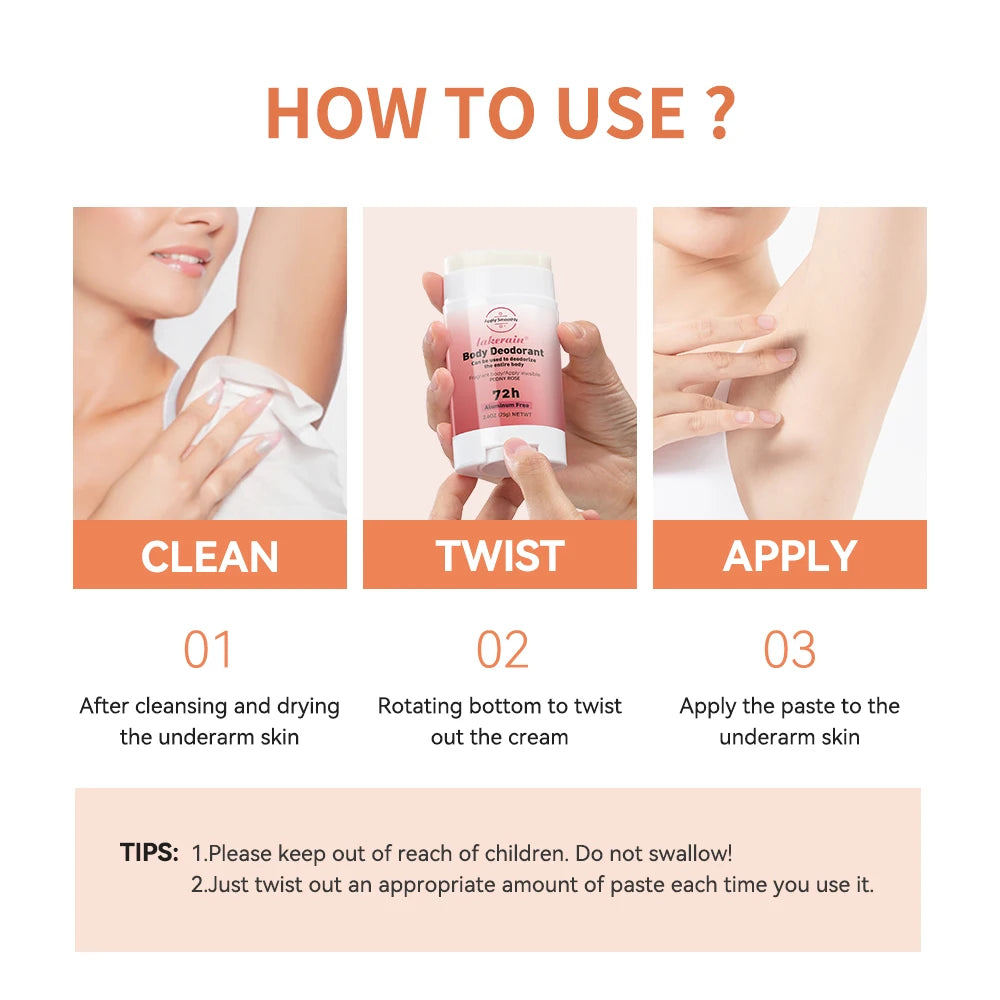 New Whole Body Deodorant Invisible Cream Stick 72 Hour Odor Control Aluminum Free Baking Soda Free Skin Care Peaceful Pleasures Health and Wellness