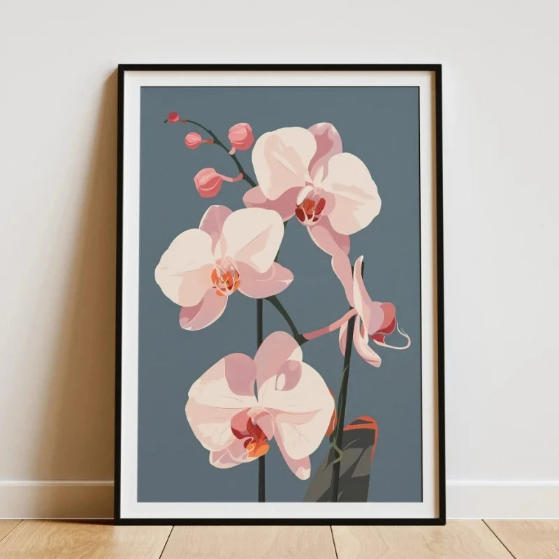 Minimalist Bamboo Tropical Leaf Botanical Canvas Wall Art Print