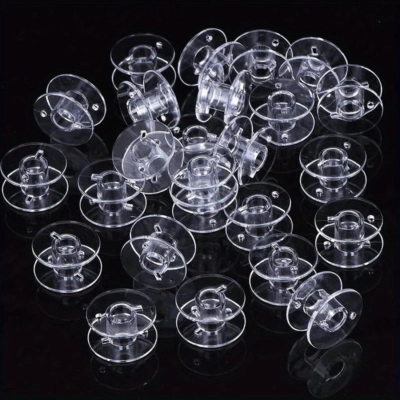 Sewing Bobbins Spools Clear Plastic Machine Storage Box Empty Spool