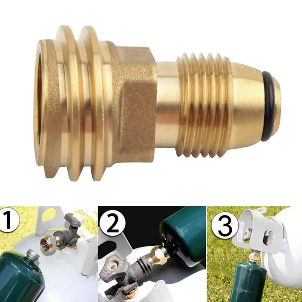 Brass Propane Gas Stove Adapter for Cooking Peaceful Pleasures Health and Wellness
