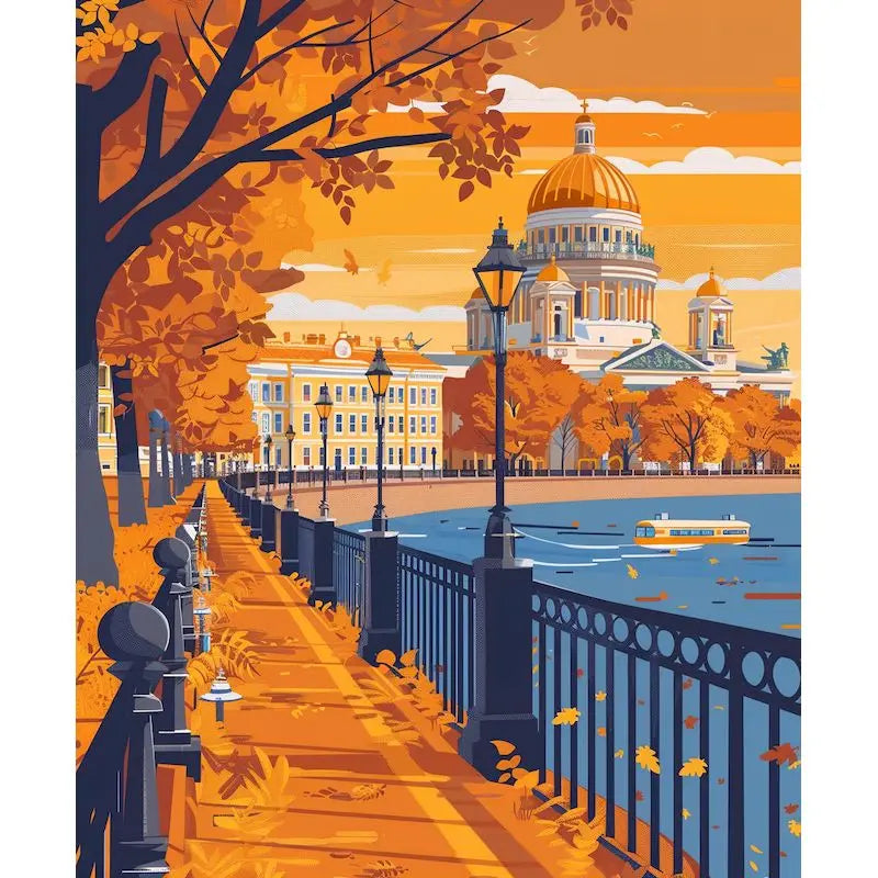 GATYZTORY Autumn Landscape Paint by Numbers Kit 40x50cm