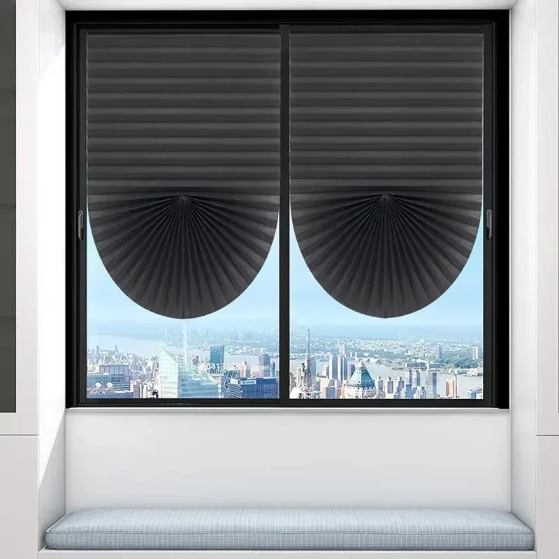 Cordless Pleated Blackout Window Blind – No-Drill Shade