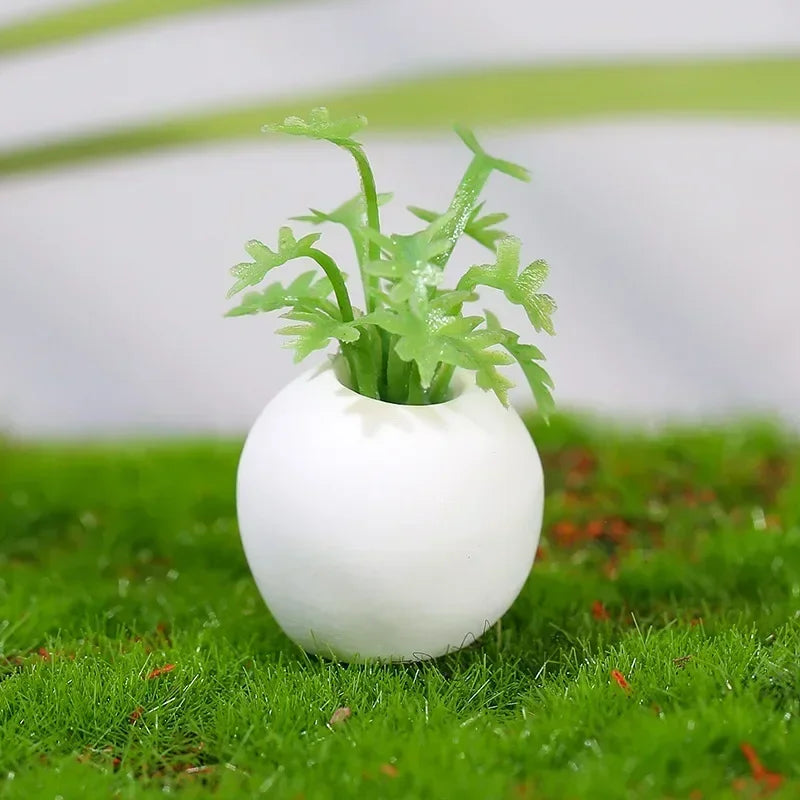 Mini Resin Figures Home Decor Desk Accessories Pot Plant Fairy Garden Ornaments Dollhouse Miniature Items Landscape DIY Peaceful Pleasures Health and Wellness 002