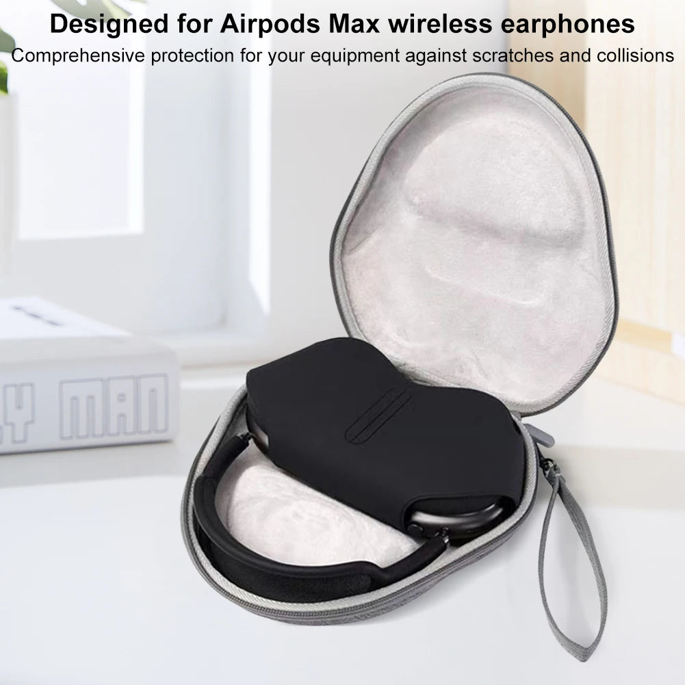 Earphone Case with Hand Strap Travel Carry Bag Anti-Scratch Protective Case Carrying Box Cover for Airpods Max Wireless Headset Peaceful Pleasures Health and Wellness