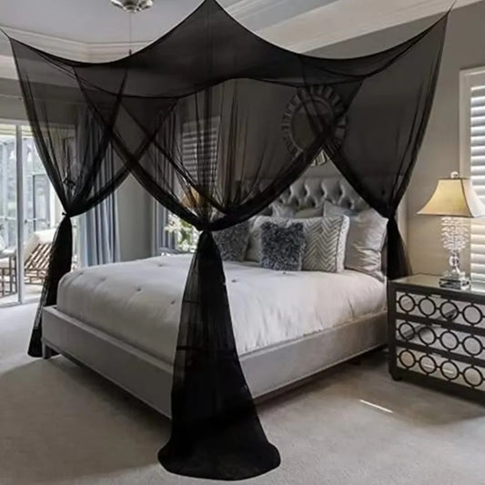 4-Corner Bed Canopy Mosquito Net | Breathable Square Bed Tent Bed Canopy Net Peaceful Pleasures Health and Wellness