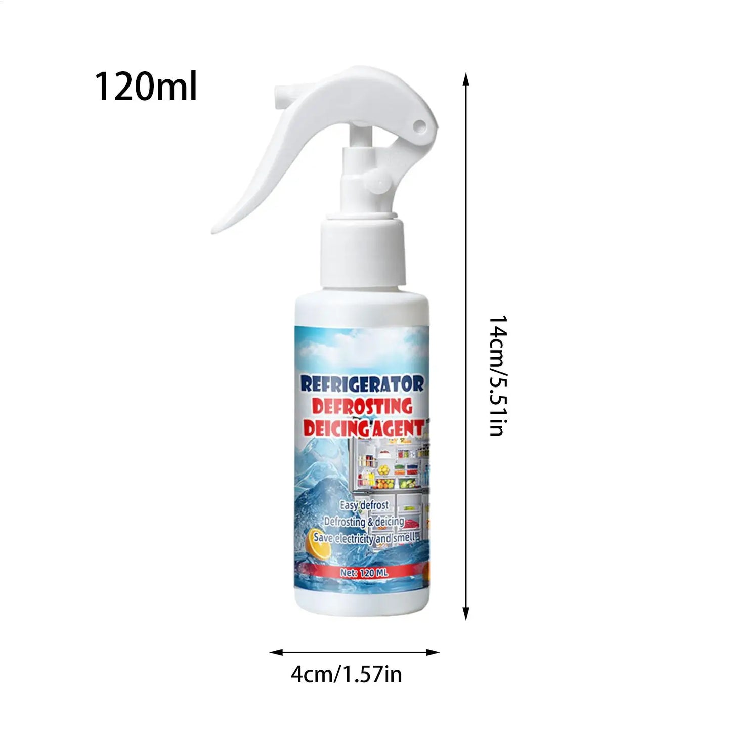 120ml Fridge Defrosting Spray – Freezer De-Icer & Cleaner Defrosting Spray Peaceful Pleasures Health and Wellness