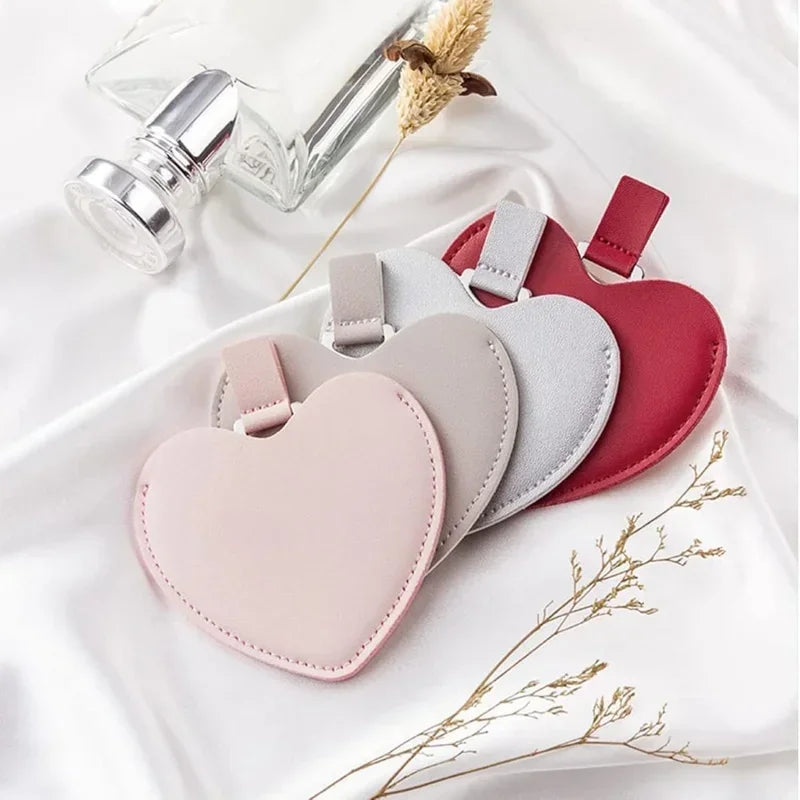 1PC Portable card makeup mirror, portable beauty mirror, stainless steel anti drop gift, small mirror pocket mirror Peaceful Pleasures Health and Wellness